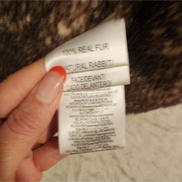 BCBG MAXAZARIA GREEN MULTI POCKET COAT RABBIT FUR LINING SIZE XS - Picture 8 of 12